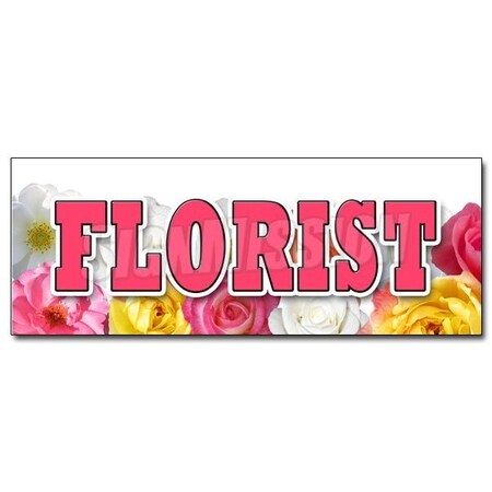 Signmission FLORIST DECAL sticker rose flower shop arrangements delivery fresh plants, D-36 Florist D-36 Florist